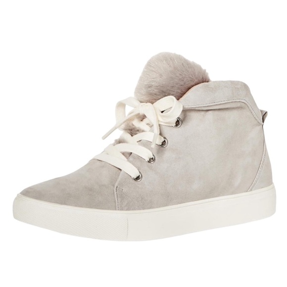 Jaggar Shoes - Jaggar Mid-Top Suede Faux Fur Trainer Sneakers